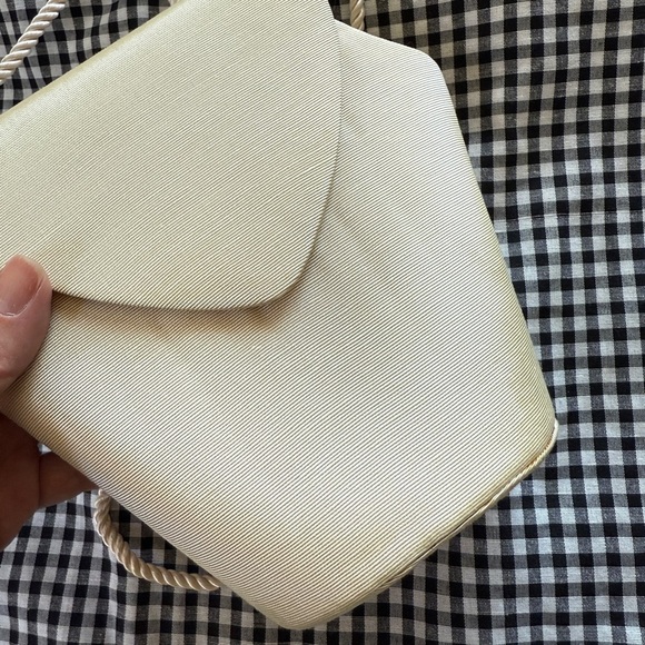 Timmy Woods Beverly Hills Vintage Handbag Mini Bag Butter Yellow Crystal Handle - Picture 4 of 16